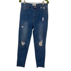 Peach Love California Distressed Denim Skinny Jeans Size Large